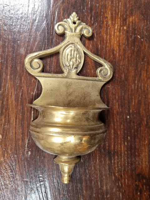 Vintage Acquasantiera In Ottone
