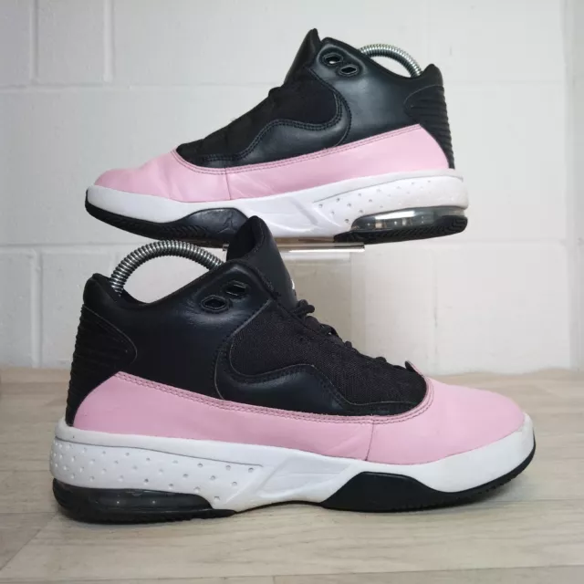 Nike Jordan Max Aura GS Trainers UK6 EU39 Pink Black Mid Top Sneakers