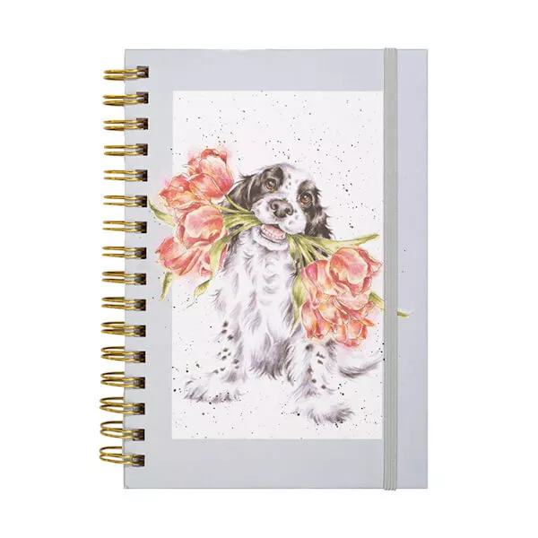 Wrendale Designs Blooming with Love A5 Notebook Dusky Blue