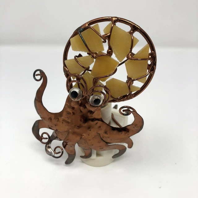 Copper Octopus Octopod Cephalopod Sea Life Nautical Night Light 4.5"