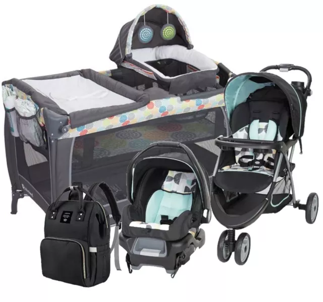 BABY STROLLER WITH Car Seat High Chair Playard Bag Travel System
