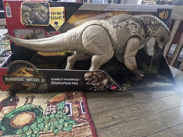 MATTEL JURASSIC WORLD Rebirth Distortus Rex Rumble N Rampage, 22 Inch ...