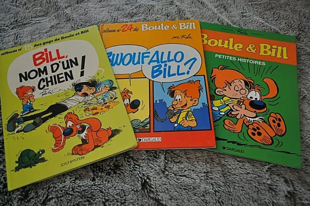 Lot 3 BD Boule et Bill : Petites histoires - nom d'un chien - allo bill ?