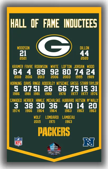 Green Bay Packers Football Team Hall Of Fame Inductees Flag 3x5ft 2x3ft banner