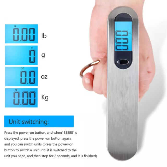 110LB 50kg Digital Luggage Scale Portable Weight Suitcase Travel Scale Strap