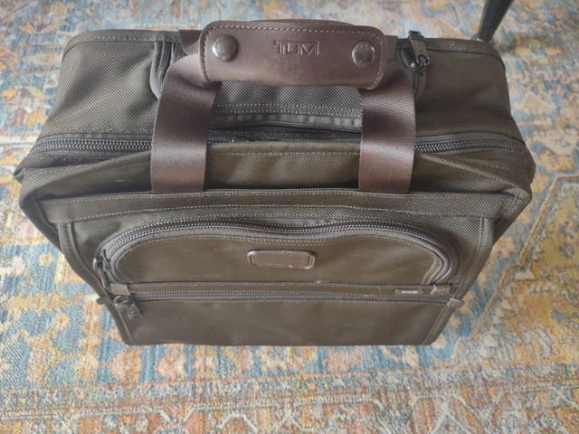 Tumi Alpha Wheeled Compact Briefcase Luggage Bag Ballistic Nylon 26102BH $495 2