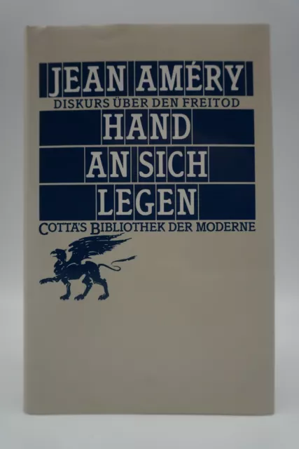 Jean Améry Hand an sich legen Diskurs über den Freitod Zustand sehr gut geb Ausg