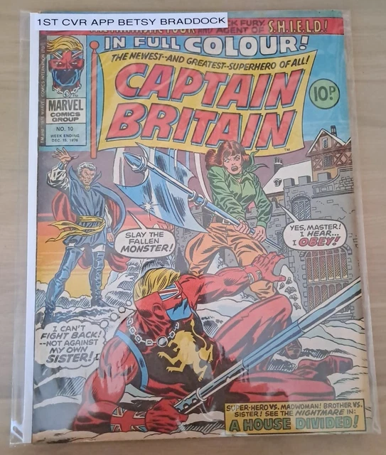Captain Britain #10 Hi-Grade 1St Cover App Betsy Braddock (Psylocke) Inc P&P Vf-