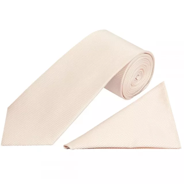 Blush Diamond Classic Men's Tie and Pocket Square Set Normal Thick Tie And Hanky