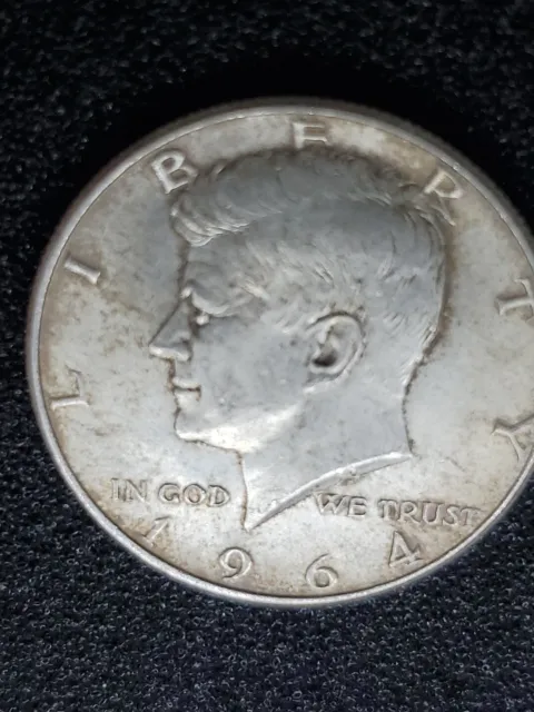 1964 P AU+++  TONED Silver Kennedy Half Dollar
