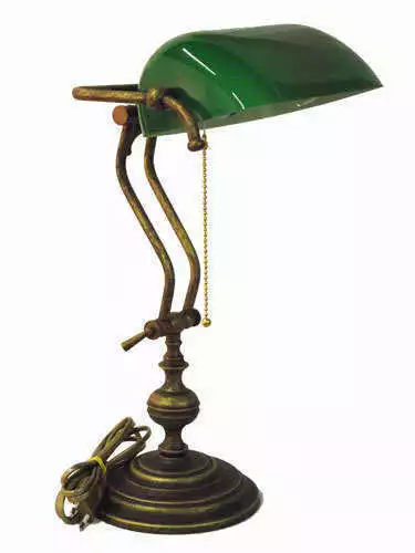 Lampe De Bureau Américain Ministère Old England en Laiton Bruni Bureau