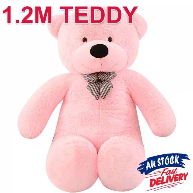 1.2M Teddy Toy Stuffed Animal Giant Doll Bear Pink Soft Gift Plush Cuddly ACB#