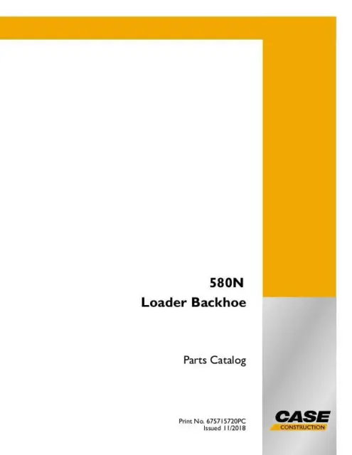 Case 580N Loader Backhoe Tier 3 Nrc Parts Catalog