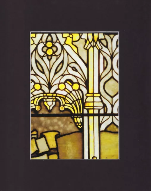 8X10 Matted Print Art Picture Louis Comfort Tiffany Stained Glass: Golds Window