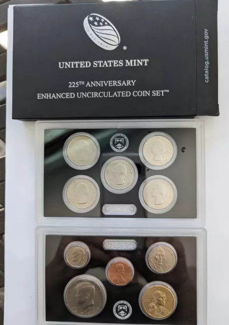 US Mint 225th Anniversary Enhanced Uncirculated Coin Set