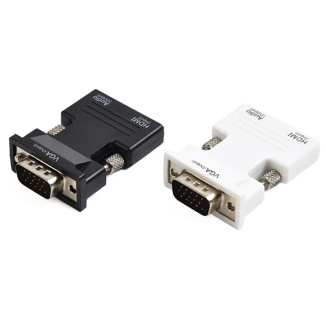 Accessoires adaptateur VGA câble audio résolution 1080P audio pour moniteur or