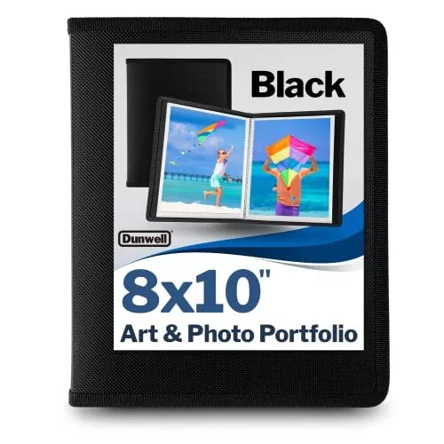 Dunwell 8x10 Photo Album Portfolio - (Black), 8 x 10 Photo Album