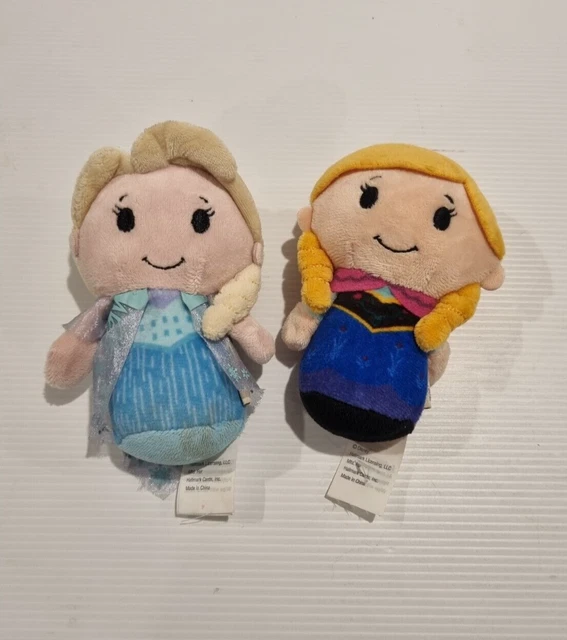 ITTY BITTYS DISNEY Frozen Lot of 2 Anna and Elsa Plush Soft Doll