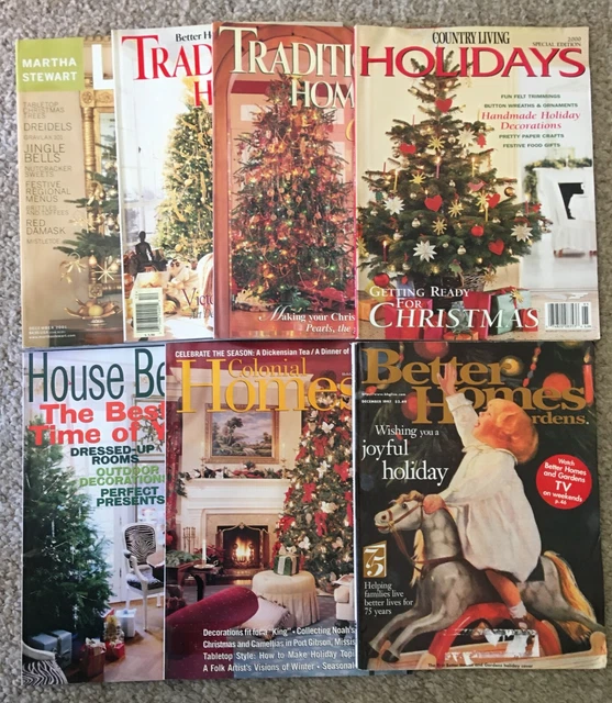 Lot 7 1990s 2001 Christmas December Magazines: Traditional Home*Colonial*Martha Lot 7 1990s 2001 Christmas December Magazines: Traditional Home*Colonial*Martha