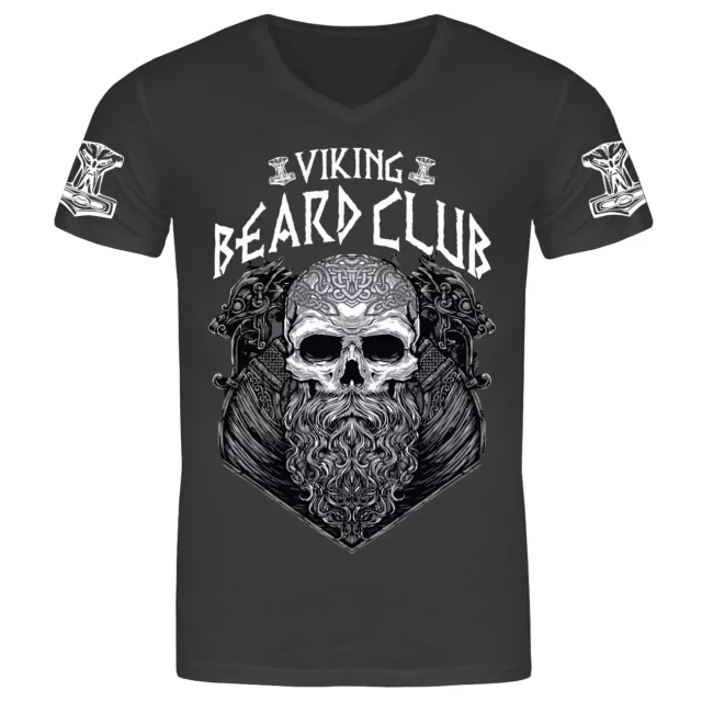 Herren TShirt Sons of Odin Viking Beard Club Wikinger bärtige Männer bart runen