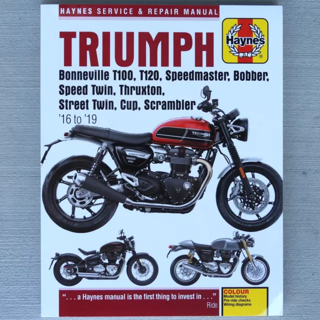 2016-2019 Triumph Bonneville T100 T120 Bobber Thruxton Street Twin REPAIR MANUAL