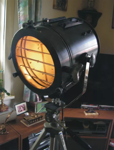 Marine Morselampe Design Lampe Film Signal Scheinwerfer Repro mit Metall Stativ 4