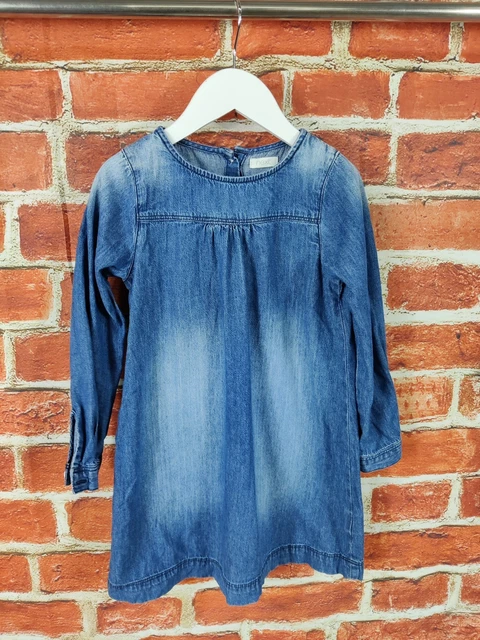 PACCHETTO RAGAZZE ETÀ 4-5 ANNI NEXT H&M ecc ABITO MANICHE LUNGHE DENIM ROSA BAMBINI 110CM 3