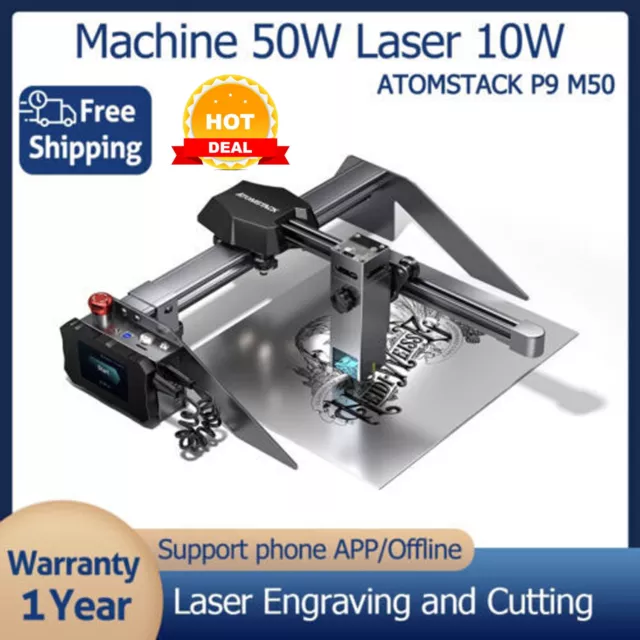 Atomstack P9 M50 10W DIY Graviermaschine Lasergravierer Desktop CNC Lasergravur