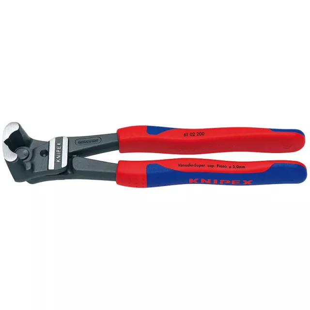 Knipex 200mm End Bolt Cutters or Nippers Suitable as Fencing Pliers 61 02 200