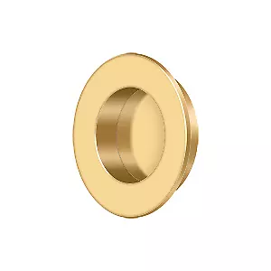 Deltana FP178CR003 1-7/8" Diameter Pocket Door Round Flush Pull Lifetime Brass