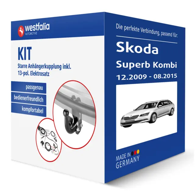 Westfalia KIT für SKODA Superb Kombi II Typ 3T Anhängerkupplung inkl. eSatz TOP