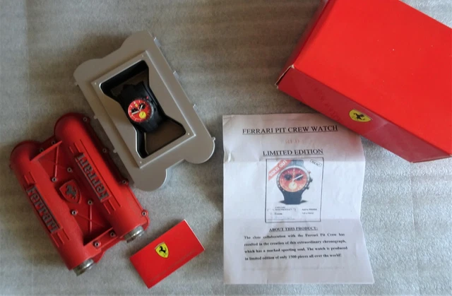 FERRARI Scuderia F1 Pit Ras Montre Rouge Visage Édition Limitée Neuf En Boite /