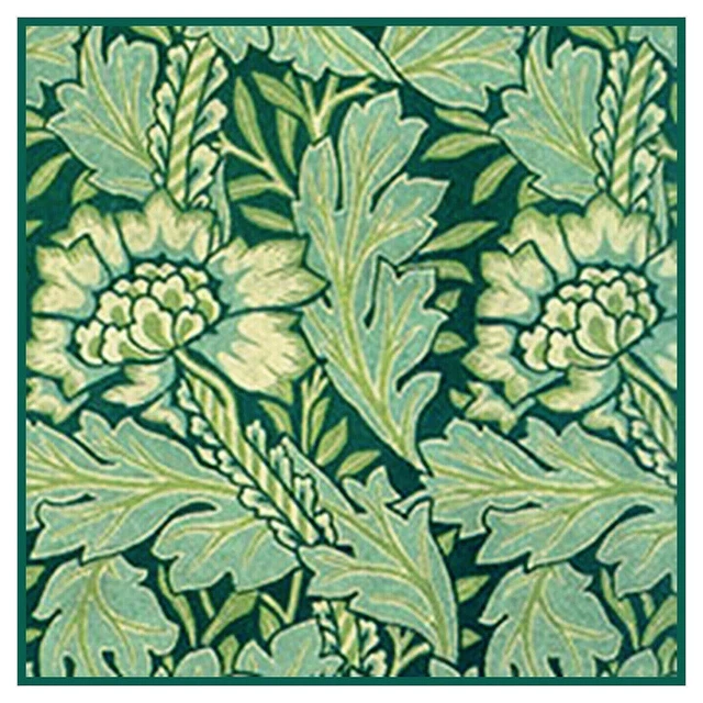 Permin Kit de Broderie Rose et fleurs bleues 9x14cm