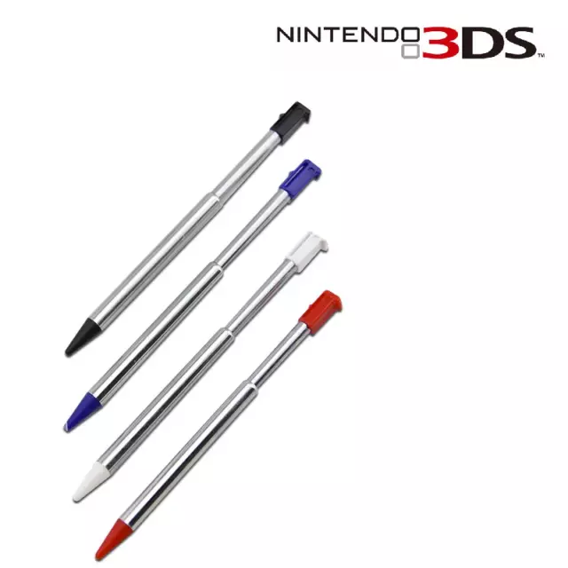 4 Stylets métal rétractable pour console Nintendo 3DS - Straße Game ® 3
