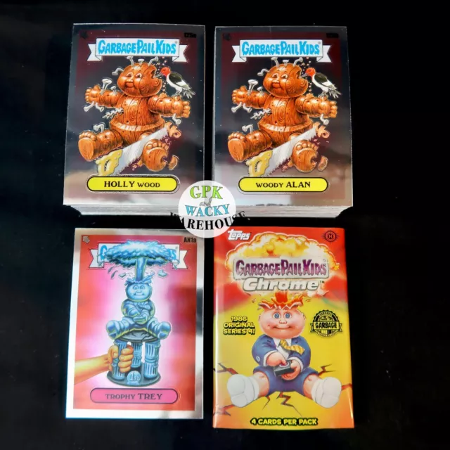 Garbage Pail Kids Chrome 4 100 Card Base Set +Wrapper 4Th Series 2021