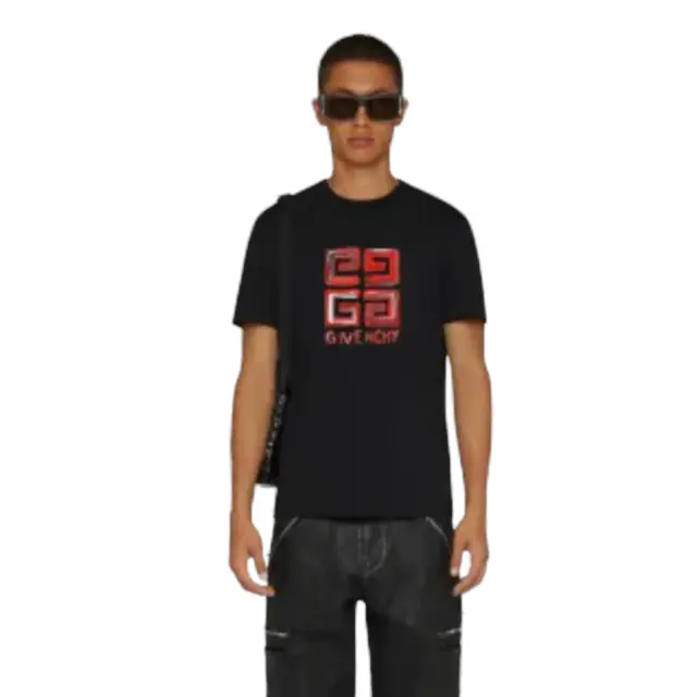 Givenchy 4G Slim Fit T-shirt in cotton, Black
