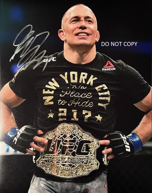 GEORGE ST. PIERRE - Autographed Signed 8x10 Reprint Photo UFC !!
