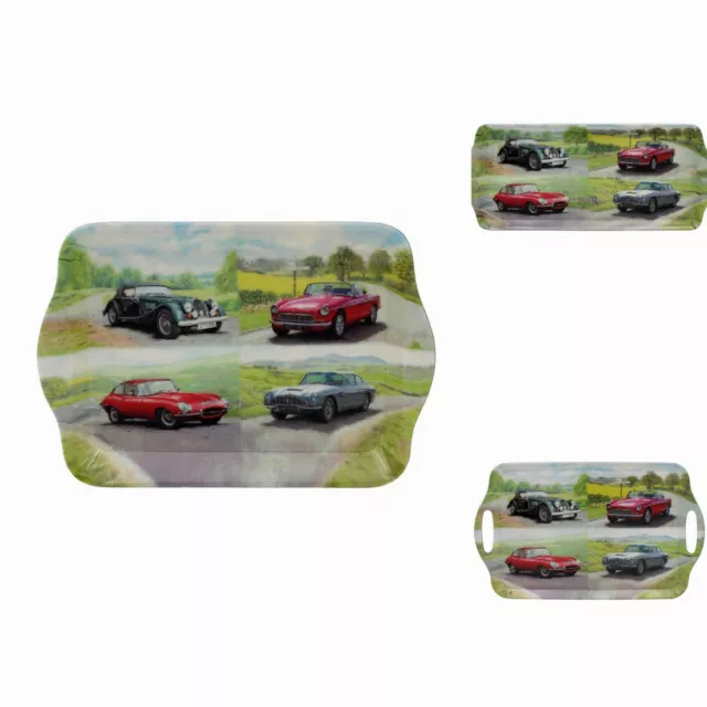 Classic Cars Serving Trays Melamine  Set of 3 Melamine Biscuit Tray Dinner Tray