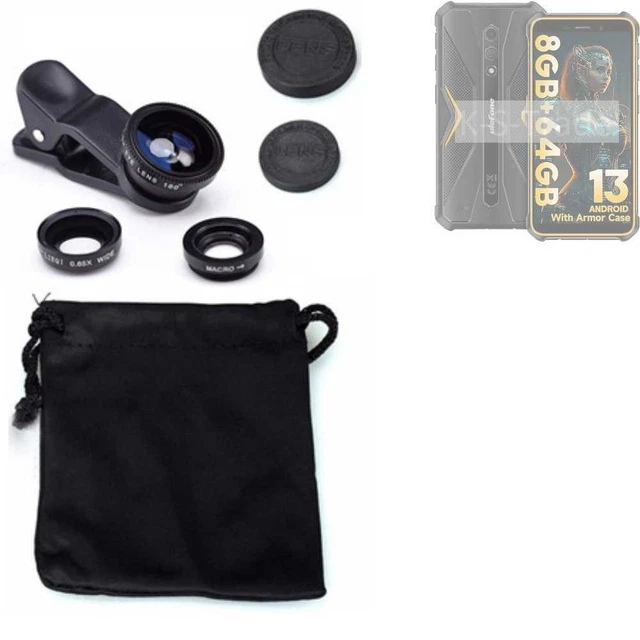 Pour Ulefone Armor X12 Pro Objectifs Smartphone Lentilles fisheye macro grand an