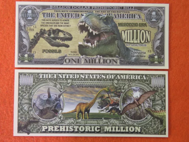 Prehistoric DINOSAURS, Mesozoic Era, Extinct ~ One Million Dollars