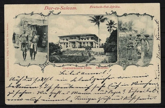 H626 AK Ansichtskarte Kolonie DOA Deutsch-Ostafrika Dar-Es-Salaam Gouverneurs-Vi