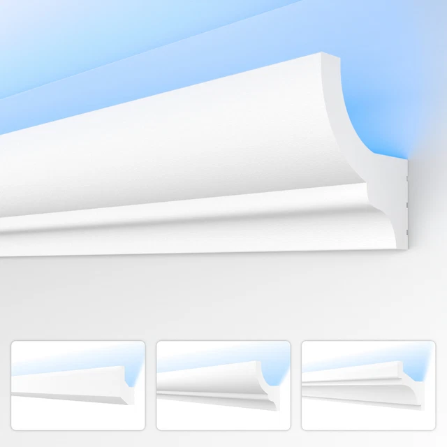 Modello HEXIMO LED listelli in stucco classici XPS polistirolo illuminazione indiretta HLED