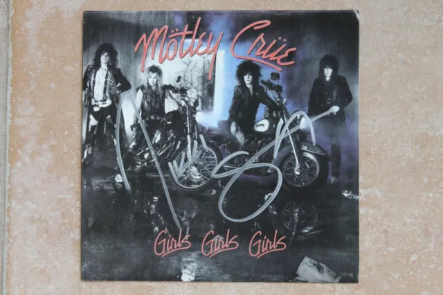 Nikki Sixx Signed Motley Crue Girls Girls Girls 1987 Elektra Records 45 The Dirt