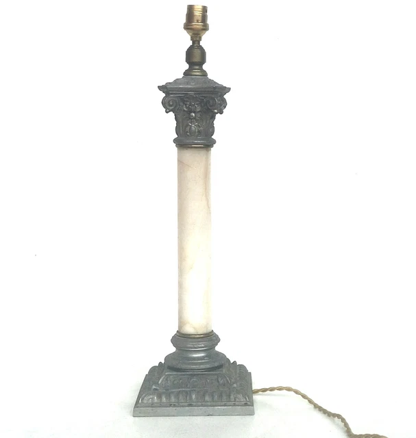 Magnifique Ancien Grand Pied De Lampe Colonne Corinthienne