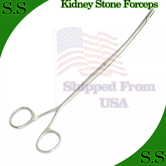 Randall Kidney Stone Forceps Quarter Curved Surgical & Veter​inary Instruments