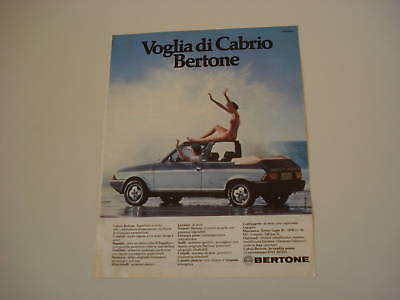advertising Pubblicità 1985 RITMO SUPER CABRIO BERTONE 