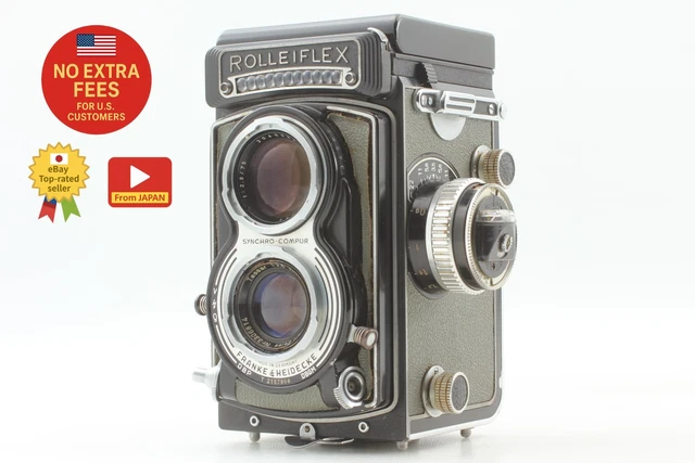 N MINT ] Rolleiflex T1 Grey Leather TLR Carl Zeiss Tessar 75mm F3