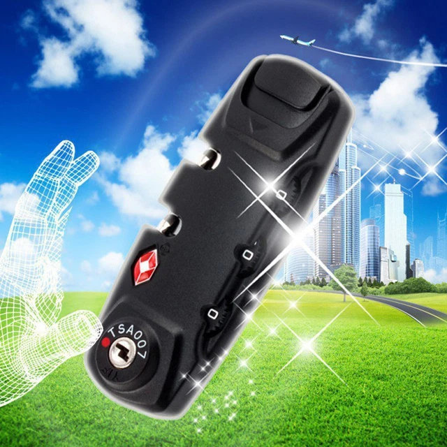 TSA 3 Digit Password Lock Wire Security Lock Suitcase Luggage Coded Lock Travel