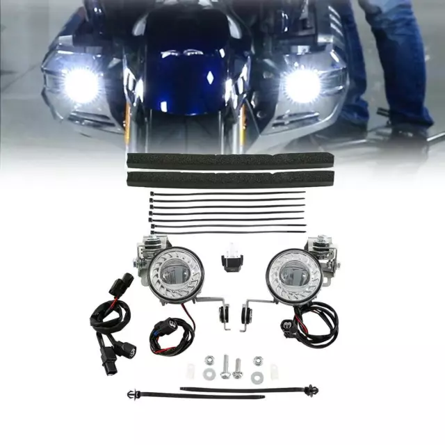ABS Clear Lens LED Foglights Kit Fit For Honda Goldwing 1800 GL1800 2018-2023 19