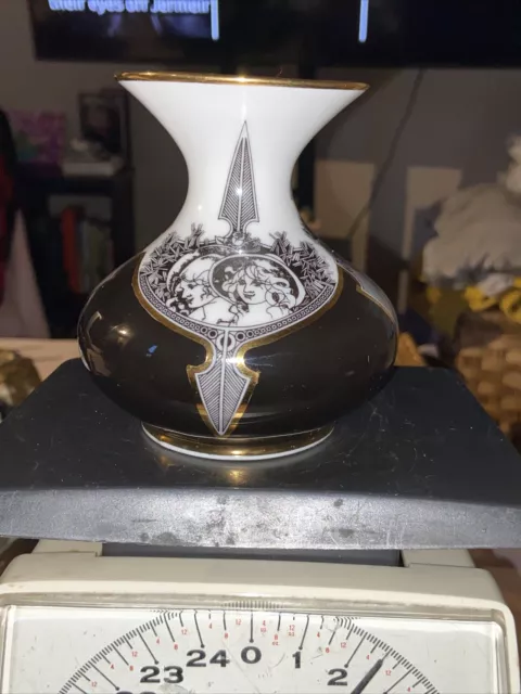 Hollohaza Hungary Vintage Art Nouveau Style Vase